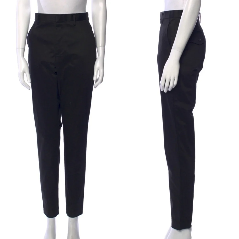 New COMME DES GARÇONS NOIR KEI NINOMIYA Skinny Leg Zippper Black Pants NWT Large